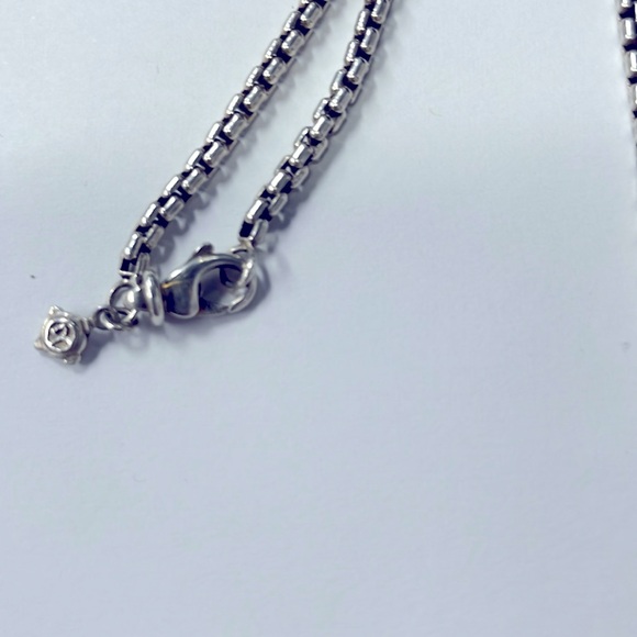 David Yurman Pearl Sterling Silver Y Drop Necklace - Picture 9 of 11
